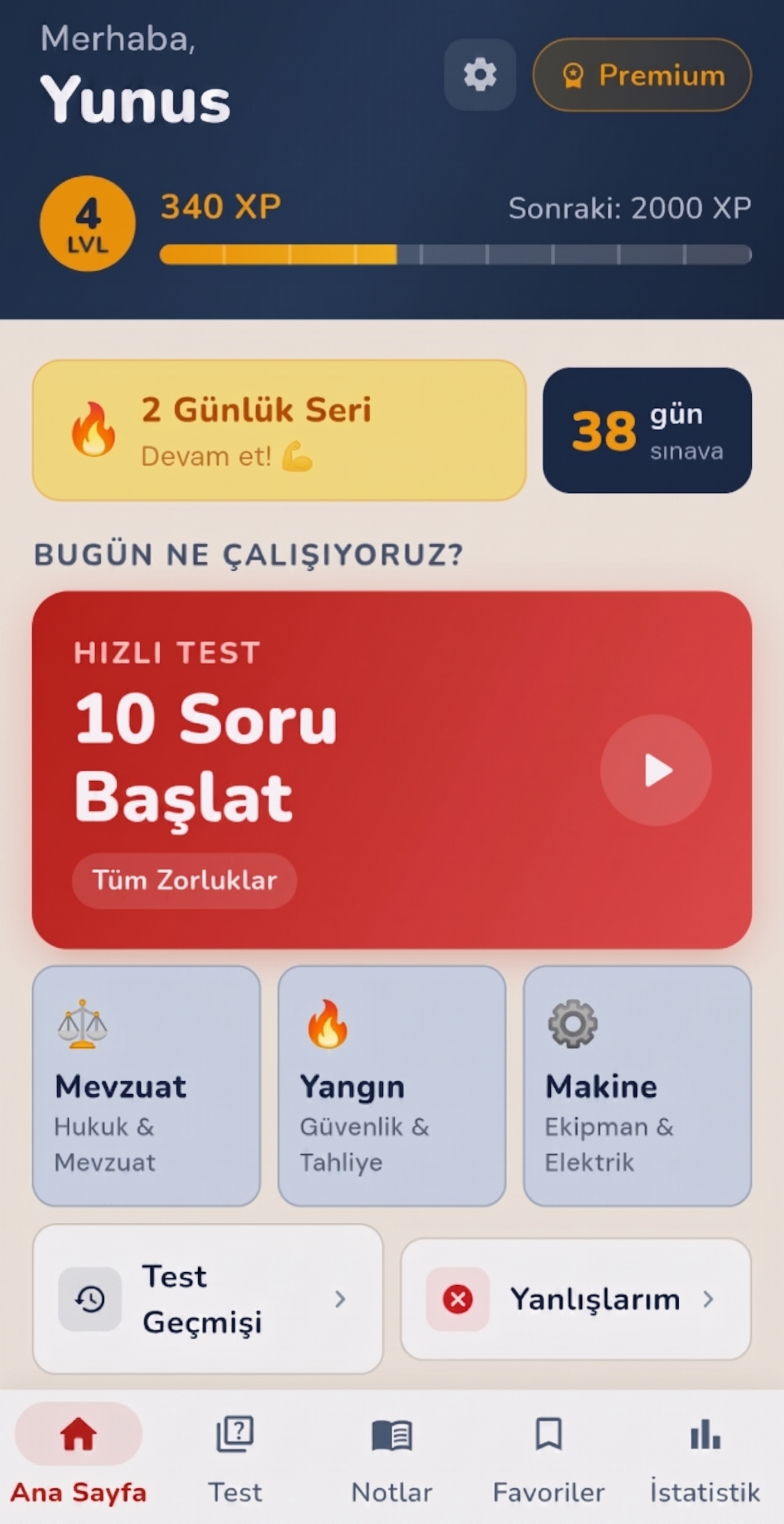 İSG Sınavım uygulama ekranı